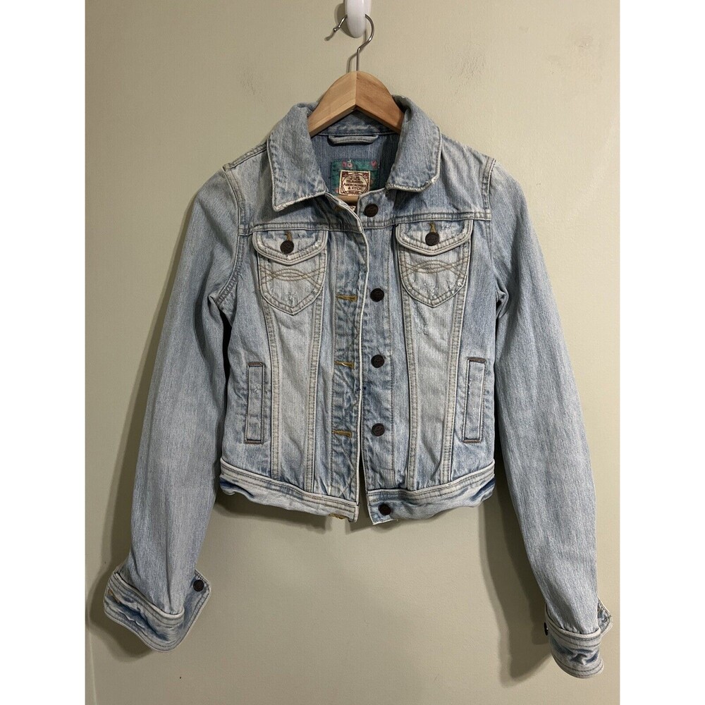 Abercrombie & Fitch Distressed Jean Jacket Size Small  Womens Long Sleeve